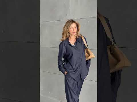 Жіночий костюм із котону (сорочка та штани), якість люкс, XS-S ,M-L ,XL, видео 1