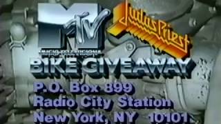 Judas Priest&#39;s Rob Halford MTV Bike Giveaway Commercial 1986 RARE