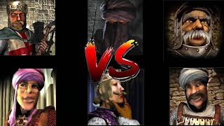 LIONHEART CALIPH MARSHALL VS EMIR PHILIPP SULTAN | Stronghold Crusader AI Battle
