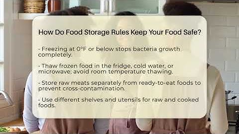 How Do Food Storage Rules Keep Your Food Safe? - The Skillful Chef