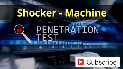 Advanced Penetration Testing Machine - Shocker | Craw Cyber Security