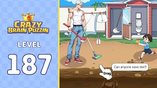 Crazy Brain Puzzle Level 187 Mud Goddess | Complete Walkthrough & Solutions! 🎯