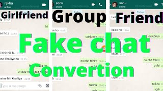 how to make fake whatsapp chat conversation| whatsapp में  fake चैट कैसे करें screenshot 2
