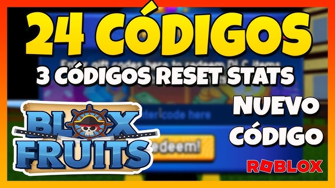 Nuevo✓INCLUYE NUEVO CÓDIGO de RESET STATS ✓TODOS los CODIGOS de 🔥BLOX  FRUITS🔥Roblox 2023 