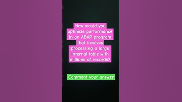 ABAP Interview Question #abap #sapabap #odata #hana #sap #sapconsultant