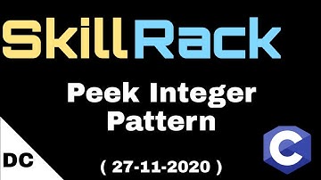skillrack daily challenge | Peek Integer Pattern in C language | 27-11-2020