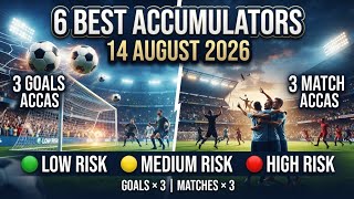 Football Accumulators Today 14/8/2026 Soccer Accumulators Today 14 August 2026 #footballpredictions 