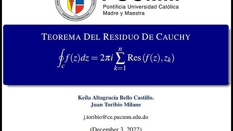TEOREMA DEL RESIDUO DE CAUCHY    | Variables Complejas.