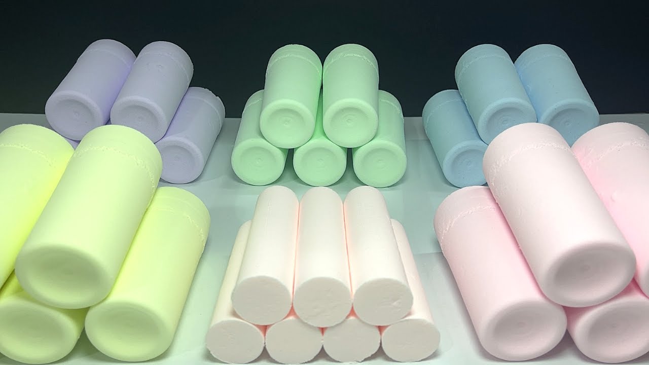 Satisfying Video I ASMR Baking Soda I Colorful columns