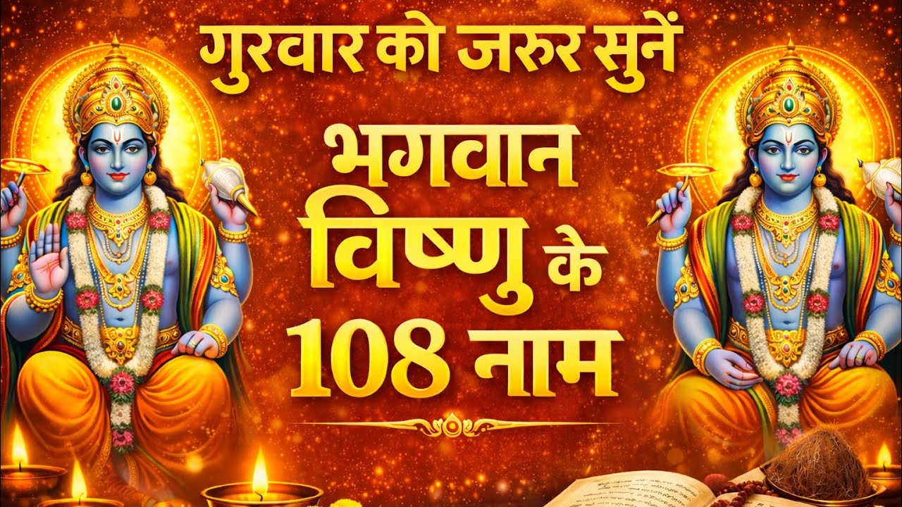 आज गुरुवार को सुनें || विष्णु भगवान के 108 नाम || Thursday Prayer 2026 || Vishnu Ji's 108 Names