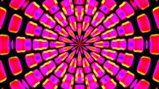 Pink Psychedelic Graphic with Yellow Glow Pulsating Light Effect 4K VJ Loop Moving Background