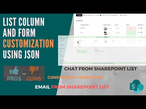 SharePoint List Column and Form Customization using JSON