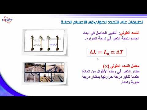 التمدد الطولي في الجسام الصلبة