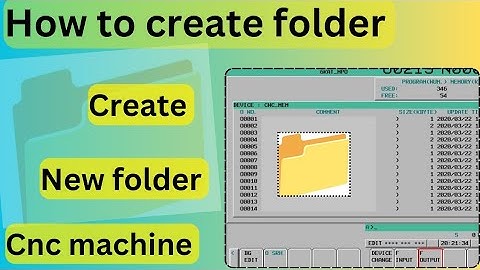 How to create folder in cnc fanuc control....... #FANUC control may folder kaise create karte.....