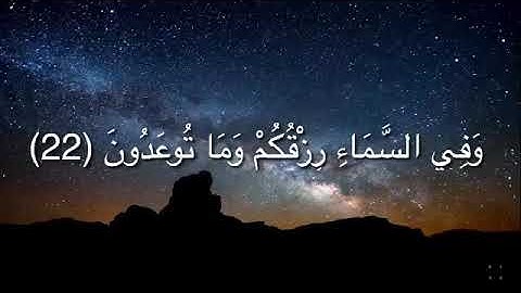 سورة الذاريات (وَفِي أَنْفُسِكُمْ أَفَلا تُبْصِرُونَ) شعور لا يوصف