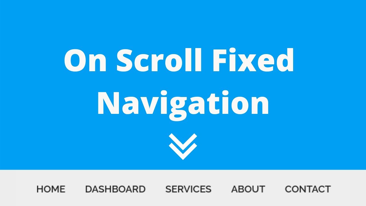 How to Create on Scroll Fixed / Sticky Navbar using HTML, CSS & JavaScript