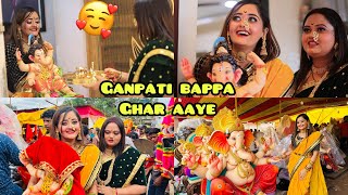 OMG! Most Cutest Ganpati Bappa Bindass Kavya ke Ghar Aye  😍 Ganesh Chaturthi Festival Celebration