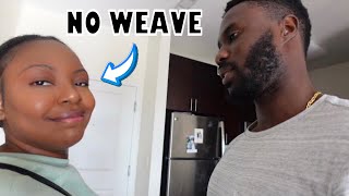 Surprising my Husband with REAL HAIR