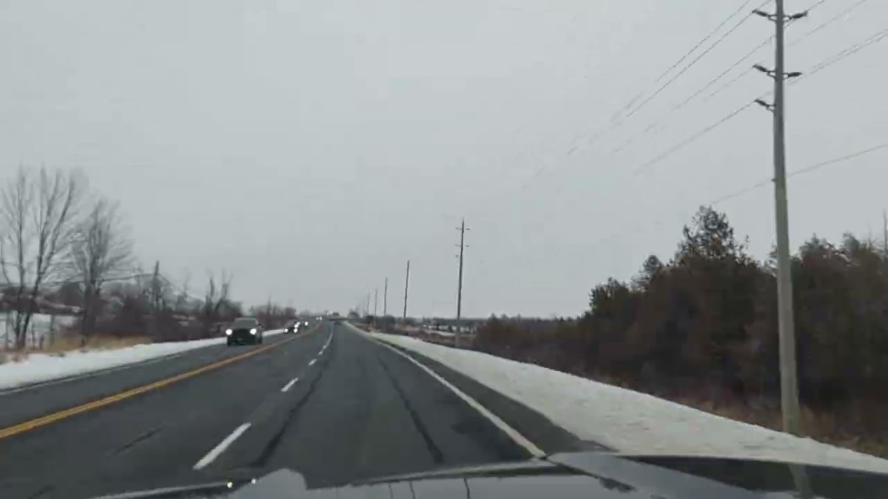 A drive from Kingston to Carlton place , in Canada