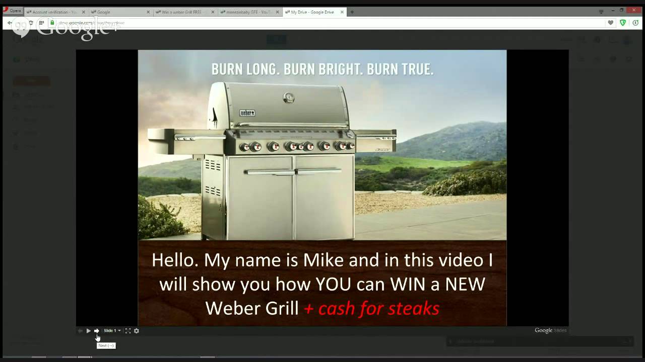 Win a weber Grill FREE
