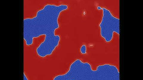 Shan Chen / MD coupling: particle domain formation