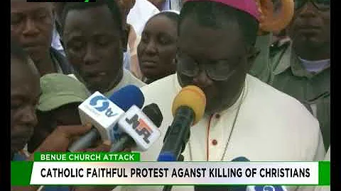 Catholic faithful protest against killing of Christians