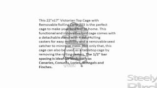 Victorian Top Cage with Removable Rolling Carts - A&E Bird Cages