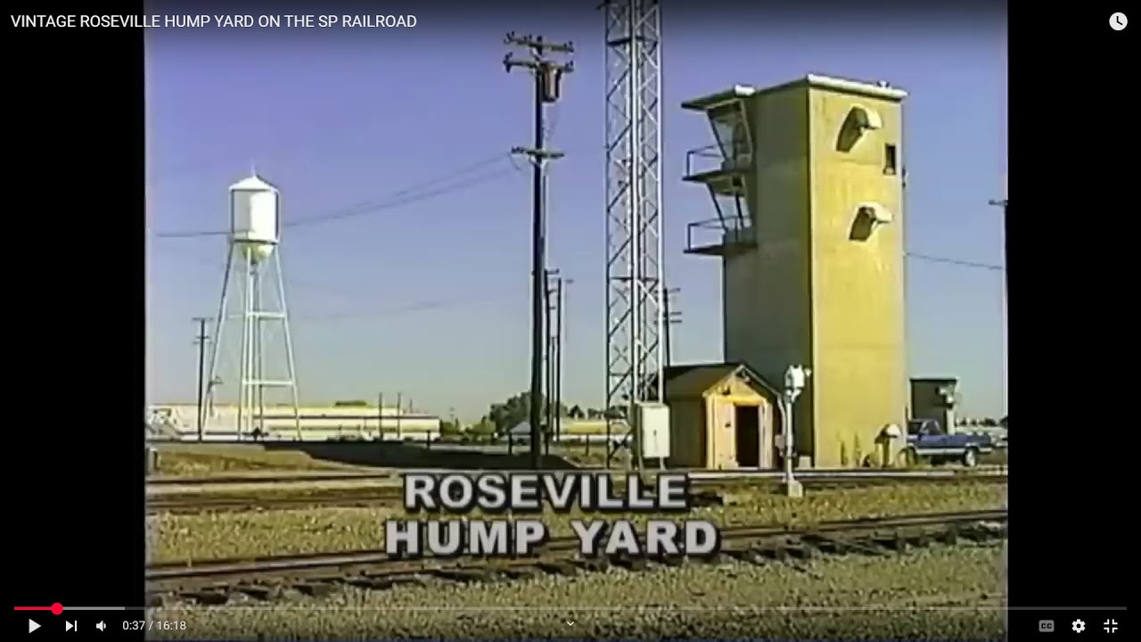 Снесенная сортировочная горка Розвилл на железной дороге SP