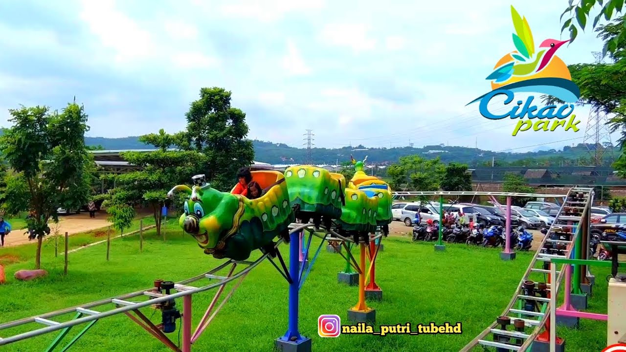 Liburan seru ke Cikao Perk - Naik robot odong-odong dan roller coaster ulat Lucu