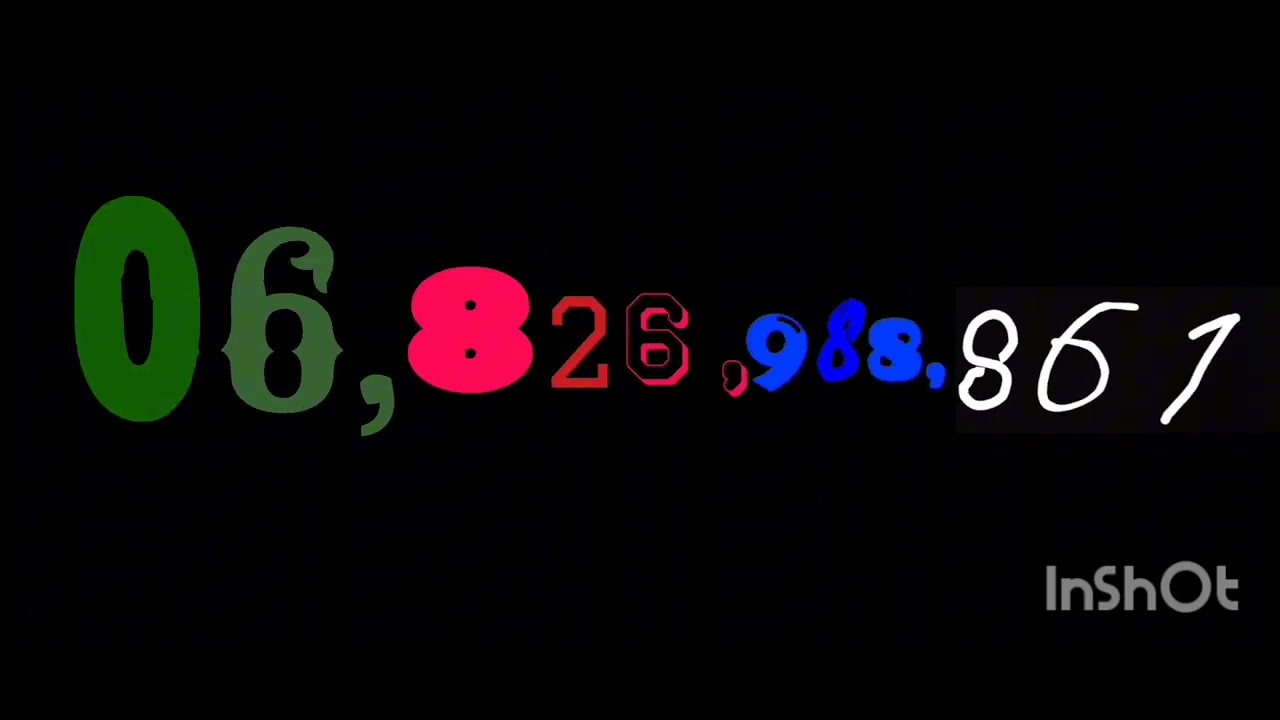 Numbers 0 to septillion with sound 1 version in stop Times 99 minutes...