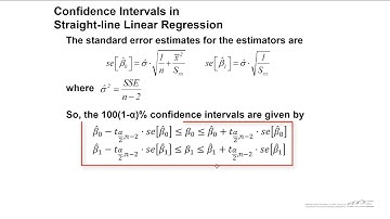 Confidence intervals on Slope and Intercept