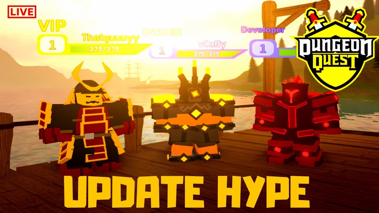 Live Roblox Dungeon Quest Update New Samurai Palace Map Giveaway Legendary Phoenix By Owlzone Gaming - dungeon quest updatehype roblox high level gameplay