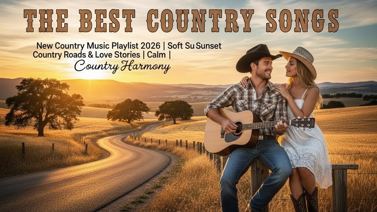 New Country Music Playlist 2026 | Soft Sunset Country Roads & Love Stories | Calm