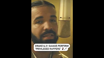 Drake and 21 Savage perform “privileged rappers” #drake #21savage #herloss