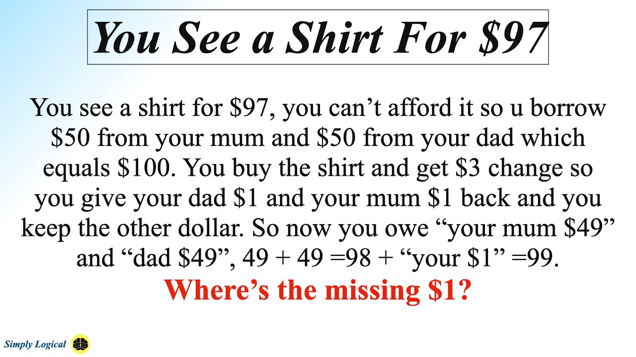 Where is the missing dollar? Help this kid find the missing