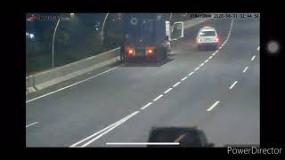 Detik-detik Sekelompk Begal di Tol Kamayoran Dikejar Mobil Patroli.