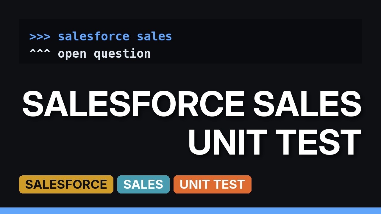 Salesforce: test method code coverage - YouTube