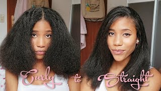 Von Afrolocken Zu Glatten Haaren Afro Haare Richtig Glatten Youtube