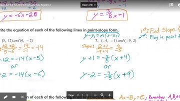 Chapter 5 Quiz #2 REVIEW Answer Key Explanation Video Algebra 1