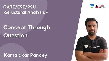 L20 | Structural analysis | Concept Through Question | Kamalakar Pandey | GATE/ESE/PSU