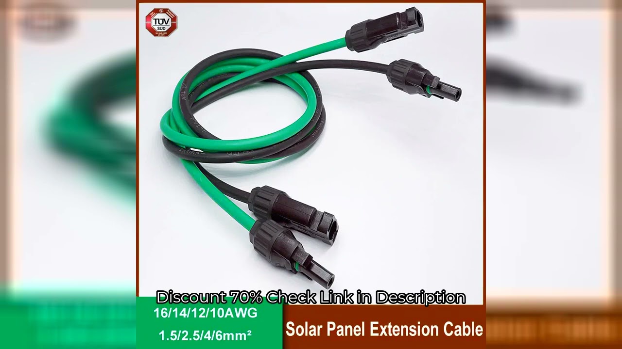 Solar Panel Extension Cable,16/14/12 10AWG Solar Panel Cable with Female and Male Waterproof Connect