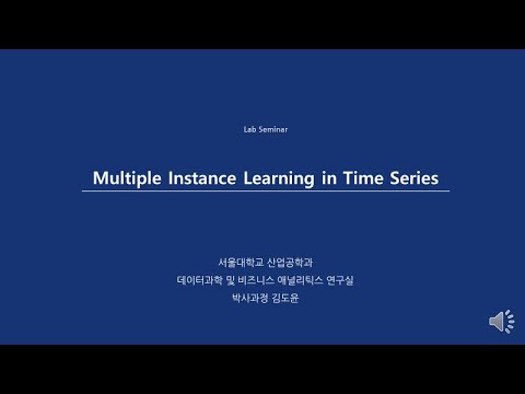 [Paper Review] Multiple Instance Learning in Time Series - YouTube