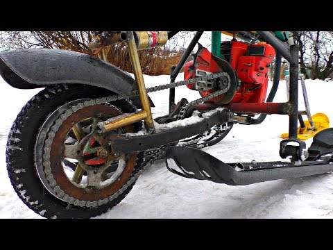 Как сделать самому снегоход из бензопилы