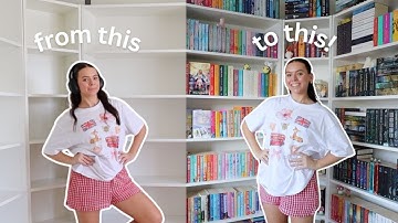 completely reorganising my home library! 📚 *bookshelf reorganisation*