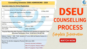 DSEU Counselling 2025 Full Process 🔍 | How to Get Admission Step-by-Step