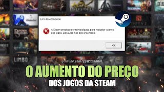 Steam altera recomendação de preços e jogos podem aumentar no Brasil