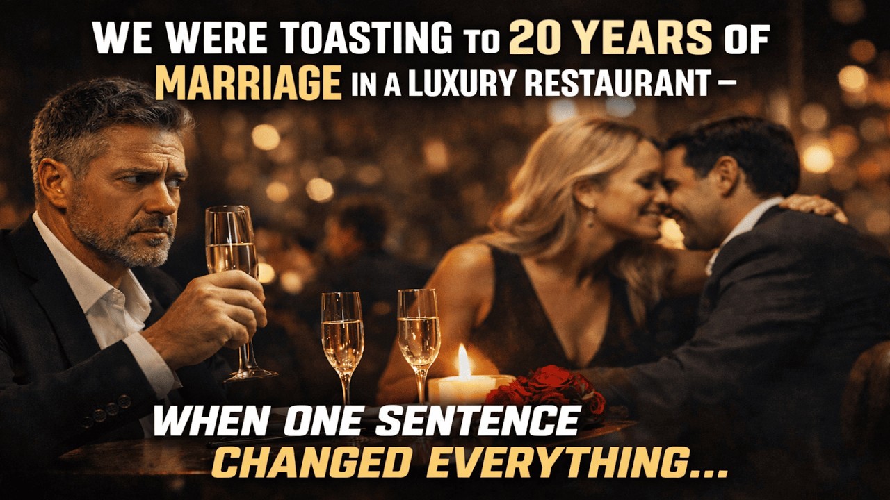 We Were Toasting to 20 Years of Marriage in a Luxury Restaurant — When One Sentence Changed...