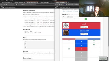 Atcoder Regular Contest 108 screencast (Lockout tournament)