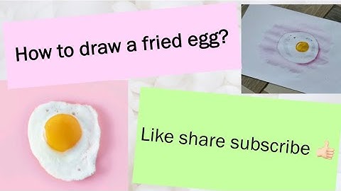 How to draw a realistic fried egg with watercolours for beginners? #watercolorpainting #viral #art