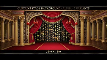 124. Curtains Stage Background -Alpha - 2 variants